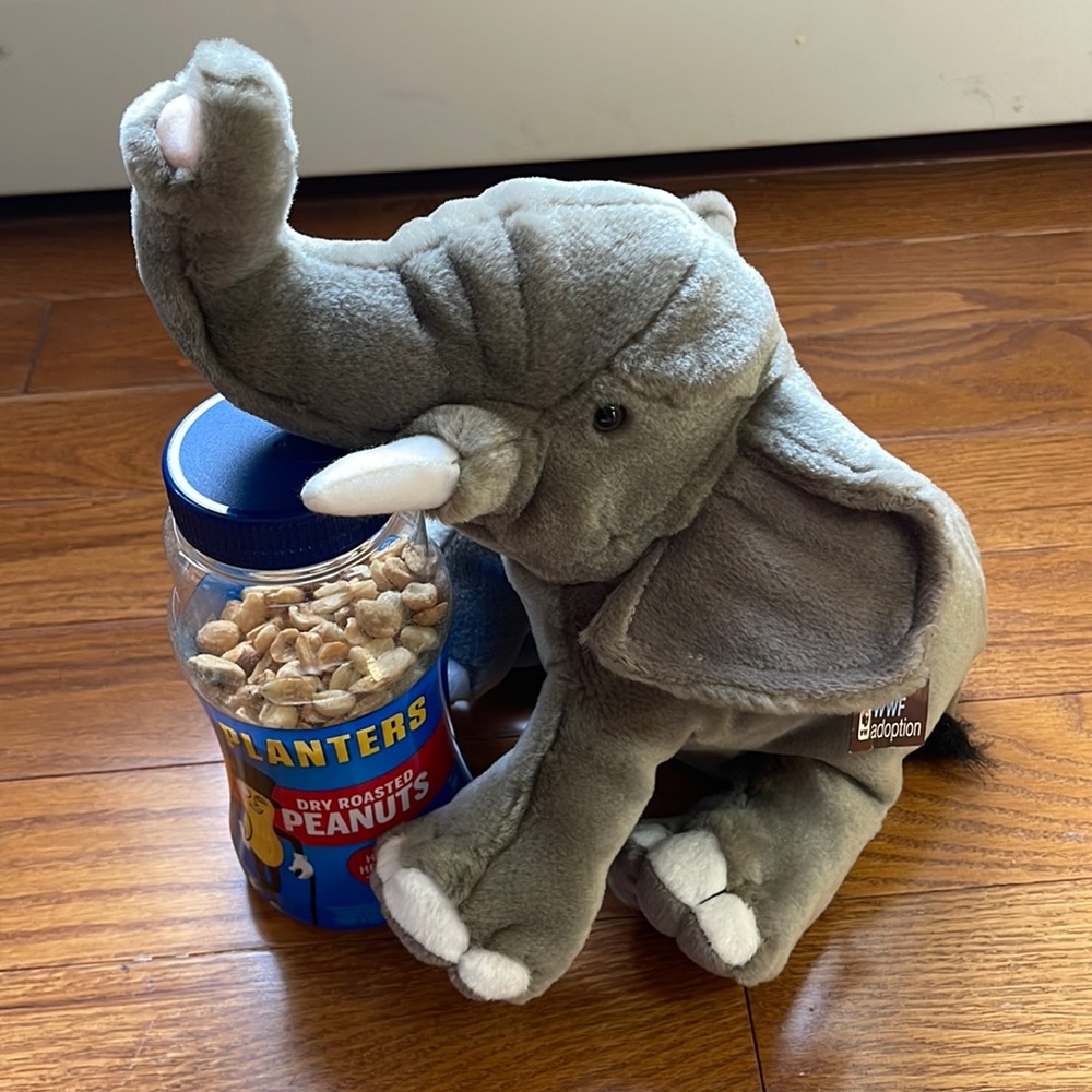 WWF Adoption ELEPHANT NEW Plush Animal Wild Republic Gray Grey NWT 15”